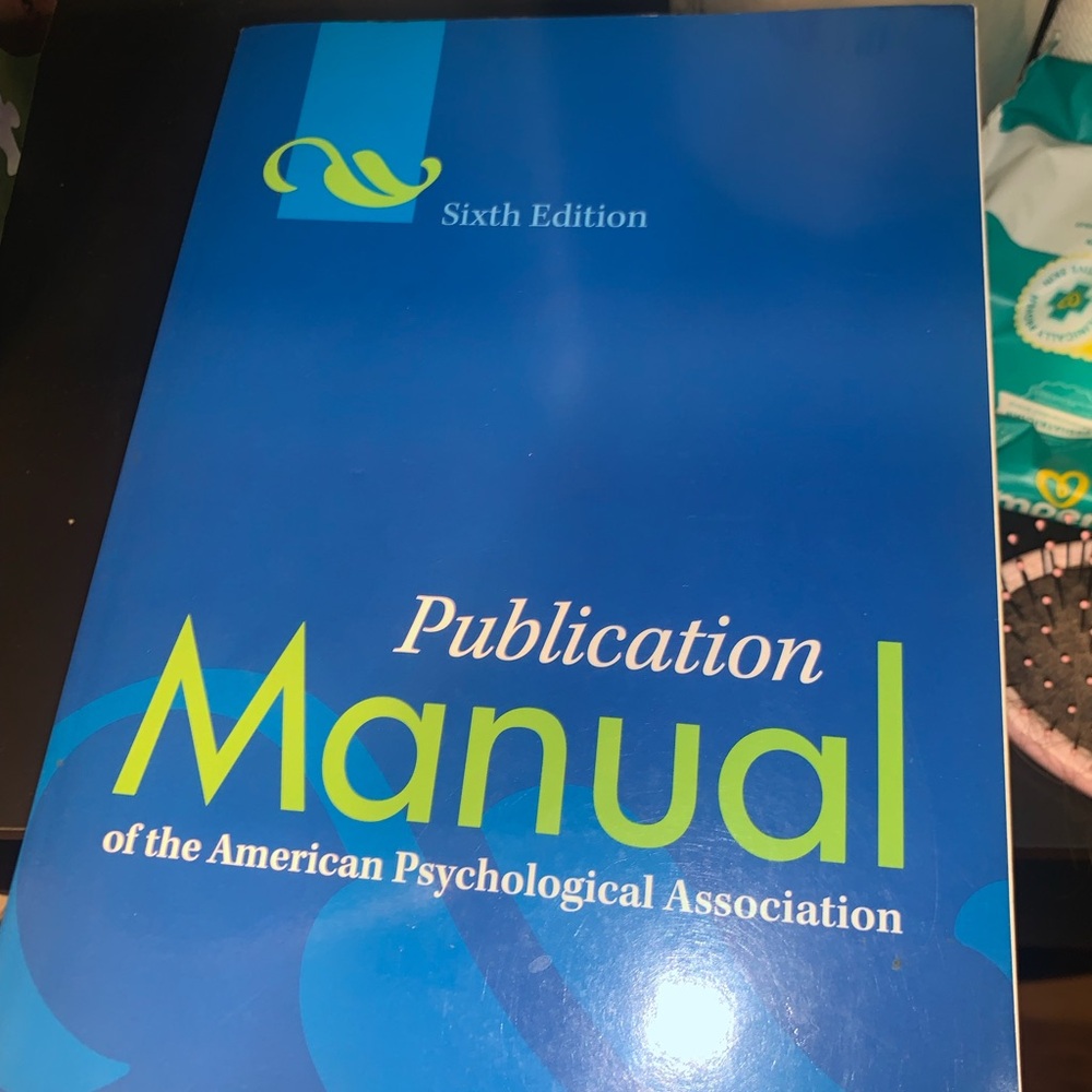 APA Publication Manual of the American Psychological Association